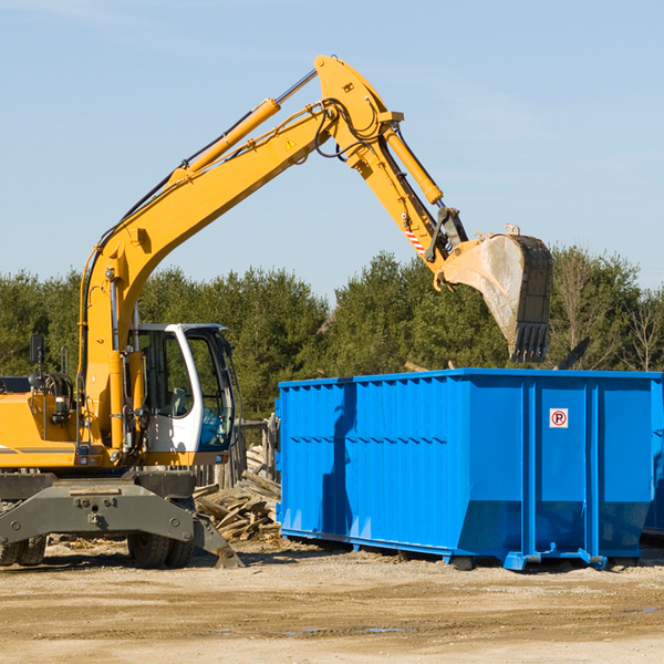 are there any restrictions on where a residential dumpster can be placed in Brownton